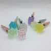 Smoking Cool Glitter Powder Colorful Glow In Dark Portable Dice Bracket Clip Support Stand Dry Herb Tobacco Preroll Cigarette Cigar Fixed Holder Clamp Tongs Tips