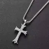 Stainless Steel Designer Cross Pendant Necklace for Men Women Couple Sweater Chain Necklaces Party Jewelry Drop Shipping YMN100