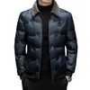 Men's Down Parkas High Quality Jacket Cotton Coat Men's Solid Color Hatless Wool Collar Cotton Parkas Winter Windproof and Warm J231117