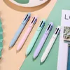 5pcs/lote fofo 6 colorido canetas de macaron multicolor caneta artigos de papelaria escolar de caneta em 1 multifuncional para escrever