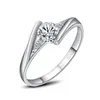 14K Gold Lab Moissanite Fingerring Party Ehering Ringe für Frauen Brautversprechen Verlobungsschmuck