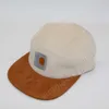 Carharttlys cap designer toppkvalitet hatt vår höst corduroy baseball cap för kvinnor män unisex vintage solida snapback hattar vinter justerbar utomhussporthatt