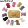 12 PCS Lot Velvet Bows Turban Baby Girl Beadbraps Headwraps Soft Noft Born Cyndler Toddler Cute Big Knot Bow Diademas Beadband12374