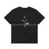 T-shirt da uomo di lusso T-shirt traspirante estiva a maniche corte con stampa di lettere ad acquerello Top moda casual marrone nero