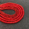 Beads Round Coral Red Artificial Charms DIY Exquisite Production Of Ladies Jewelry Necklace Earrings Bracelet Accessories 5x3mm