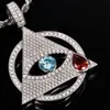WUZHOU SHINING Jewelry Custom hip hop S925 Necklace VVS MOISSANITE The Eye Of Horus Pendant