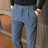 Męskie spodnie męskie spodnie Męskie Spodnie jesienne zima 2023 Nowe sztrutowe sukienki Slim Slim Wersja Trend Brand Suit Pants J231116