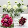 Decorative Flowers 54cm Simulated Dahlia Branch 2 Heads Artificial Silk Home Party Arrangement Ornaments Decorations Po Props