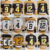 Men Hockey''nhl '' Retro 9 Johnny Bucyk Jersey Vintage Classic 12 Adam Oates 4 Bobby Orr 75 -årsjubileum CCM All sömnad för Sport Fans Team Black