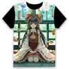 Camicie da uomo touhou flandre scarlet hakurei reimu anime cosplay 3d t-shirt a maniche corte da donna da donna uomo tops nero tops hand regalo di Natale casual