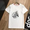 メンズTシャツデザイナー夏の新しいファッションメンズラウンドネックホースヘッドプリンティング半袖TシャツカジュアルファッションクラシックユーストレンドトップSRN1