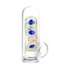 Colorful Astronaut Mushroom Dice Style Freezable Liquid Thick Glass Pipes Handmade Portable Filter Herb Tobacco Spoon Bowl Smoking Bong Holder Handpipes Tube DHL