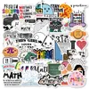 50 PCS Formule Mathématique Graffiti Autocollants Pour Planche À Roulettes Voiture Bébé Casque Étui À Crayons Journal Téléphone Ordinateur Portable Planificateur Décor Livre Album Enfants Jouets Guitare DIY Stickers