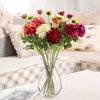 Decorative Flowers 54cm Simulated Dahlia Branch 2 Heads Artificial Silk Home Party Arrangement Ornaments Decorations Po Props