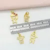 Plaqué or CZ petit garçon et fille breloques pour colliers cuivre bricolage pendentifs faits à la main pour boucles d'oreilles en gros chma091 bijoux de modeCharms pendentifs bricolage garçon garçon charmes