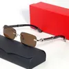 كارتي نظارات مصمم النظارات الشمسية النساء الرجال الفاخرة العلامة التجارية C ديكور شعبية السفر القيادة المعادن ليوبارد خشبية نظارات شمسية UV4 النظارات Lunettes de Soleil homme