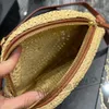 10a designer planta tecido corrente redonda bolsa tote mulheres bolsas de ombro todos os aço letra y sacos crossbody bolsa de alta qualidade saco de férias de praia