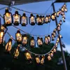 LED Strings LED Outdoor Kerosene Lamp String Lights Waterproof Battery Power Fairy Lights For Christmas Holiday Wedding Party Decoration P230414