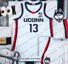 NCAA UConn Huskies Basketba Jersey 21 Adama Sanogo 23 Maya Moore 2 Tristen Newton 11 Aex Karaban 32 Donovan Cingan 3 Joey Cacaterra Paige Bueckers Ника