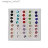 Stud 20 par Färgglada faux Rhinestone Plastic Ear Studs Hypoallergenic EarringsL231117