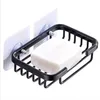 PC Creative Drill Soap Dish Holder Wall Mounted Storage Rack Hollow Type Sponge Badrumstillbehör Disker260o