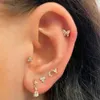 Stud 1pc helix piercing fjäril örhängen kvinnor trend zirkon mini brosk öron smycken daith piercing rook tragus body accessoriesl231117