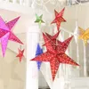 Décorations de Noël 3D Étoile brillante Stéréo Laser Lanterne en papier Pentagramme Lampe 30cm 45cm 60cm Ornements d'arbre suspendus Scène Decorati270s