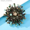 Pinos broches cin xiang 2 cores escolher strass vintage flor broches para mulheres casaco elegante de alta qualidade jóias outono pinsl231117