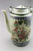 Théière peinte en porcelaine folklorique ancienne de chine Flagon01234564371319