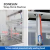 ZONESUN Automatic Sleeve Wrapper Shrink Tunnel Bottle Beverage Drinks Product Packaging Machine ZS-SPL5