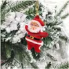 Christmas Decorations Gold Powder Christmas Decoration Santa Claus Xmas Tree Door Hanging Pendant Gift For Children Six Colors Foam Dr Dhsgp