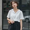 女性用ブラウスシャツレディーストップアンドブラウスvネックオフィスホワイトシャツシャツシャツ夏の日本韓国服