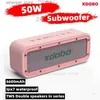 Mobiltelefonhögtalare XDOBO 50W Högeffekt Bluetooth Portable Wireless Subwoofer Waterproof Speaker 360 Stereo Surround TWS TF Högtalare Caixa de Som Q231117