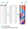 USA CA Warehouse Wholesale Bulk 20oz 20 oz Straight Skinny Stainless Steel Isolated Blank Sublimation Tumblers Cups With Straw B1117