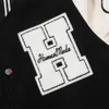 Designer-Jacken, Herren-Freizeitmäntel, Oberbekleidung, von Menschen hergestellter Stoff-Patch mit Liebe, gestickte Buchstaben, Lederärmel, Patchwork-Baseballjacke, Männer und Frauen im Herbst