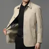 Men's Jackets Business Shirt Jacket Men Autumn Casual Coat Button up Tops Office Work Clothes 230417