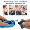 Afeitadoras eléctricas Afeitadora eléctrica Maquinilla de afeitar eléctrica recargable Máquina de afeitar Limpieza Barba Maquinilla de afeitar para hombres Mojado y seco Impermeable Cuerpo Lavable 231116