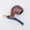 Smoking Pipe Wood grain bakelite pipe with base and fluff cover