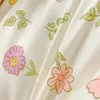 Sängkläder sätter Fashion Cartoon Foral Print Polyester Set Full Size Soft Thicken Däcke Cover med Flat Sheet Quilt Pillow Case 231116