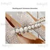 Dress Shoes Hot Rhinestone Pointed High Heels New Single Shoes Women's Pumps Bridesmaid Rhinestone Crystal Pearl Retro Wedding Shoes T231117