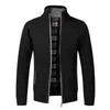 Suéteres masculinos 2023 Cardigan de malha masculina inverno zip-up vintage roupas de lã quente sobre suéteres slim fit masculino estilo coreano golfe casaco j231116