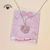 Colares pendentes Moda de pêssego Água de água Pingente Jóia Pingente Jóia Rosa Cristal Garota Doce Cool Chain Chain Acessórios Y2K Acessórios Z0417