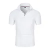 Men's Polos Summer Top Shirt Polyester/Spandex High-end Spandex Business Casual Lapel Short Sleeve Men Polos 230417