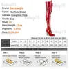 Boots Strip Over-the-Knee Boots Black High Heels Thigh High Boots Sexy T Show Women's High Boots Vintage Boots 12CM/5Inchs Thin Heels T231117