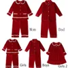 Pyjamas Kids Christmas Pyjamas Family Sibling Mathing Girls Night Dress Button Up Baby Boys Sleepwear 231117