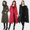 Piumino da donna Bnag Moda Piumino lungo da donna Piumino d'anatra Cappotto invernale Donna Piuma Calda giacca a vento sottile Capispalla con cappuccio femminile 231116