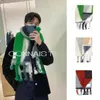 Jil Autumn and Winter New Product Colored Mohair Tassel Green Scarf Imitation Cashmere Scarf For Women 231015