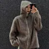 Designer Sweaters Mens sweater hoodie Our Legacy Grey Zippered Mohair Cardigan Wool Blended Casual Loose Hooded Knitted Sweater Coat