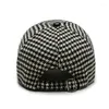 Ball Caps Houndstooth Baseball For Men Women Retro British Style Plaid Hat Summer Trucker Cap Gorras Hombre