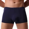 Sous-vêtements hommes longs boxer sous-vêtements ensembles hommes shorts été respirant glace soie culotte mâle sexy homme slips homme boxershorts